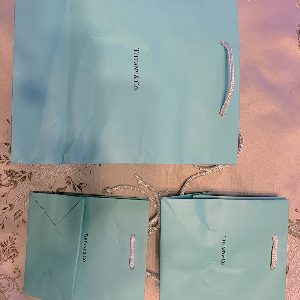Authentic Tiffany & Co bags for jewelry